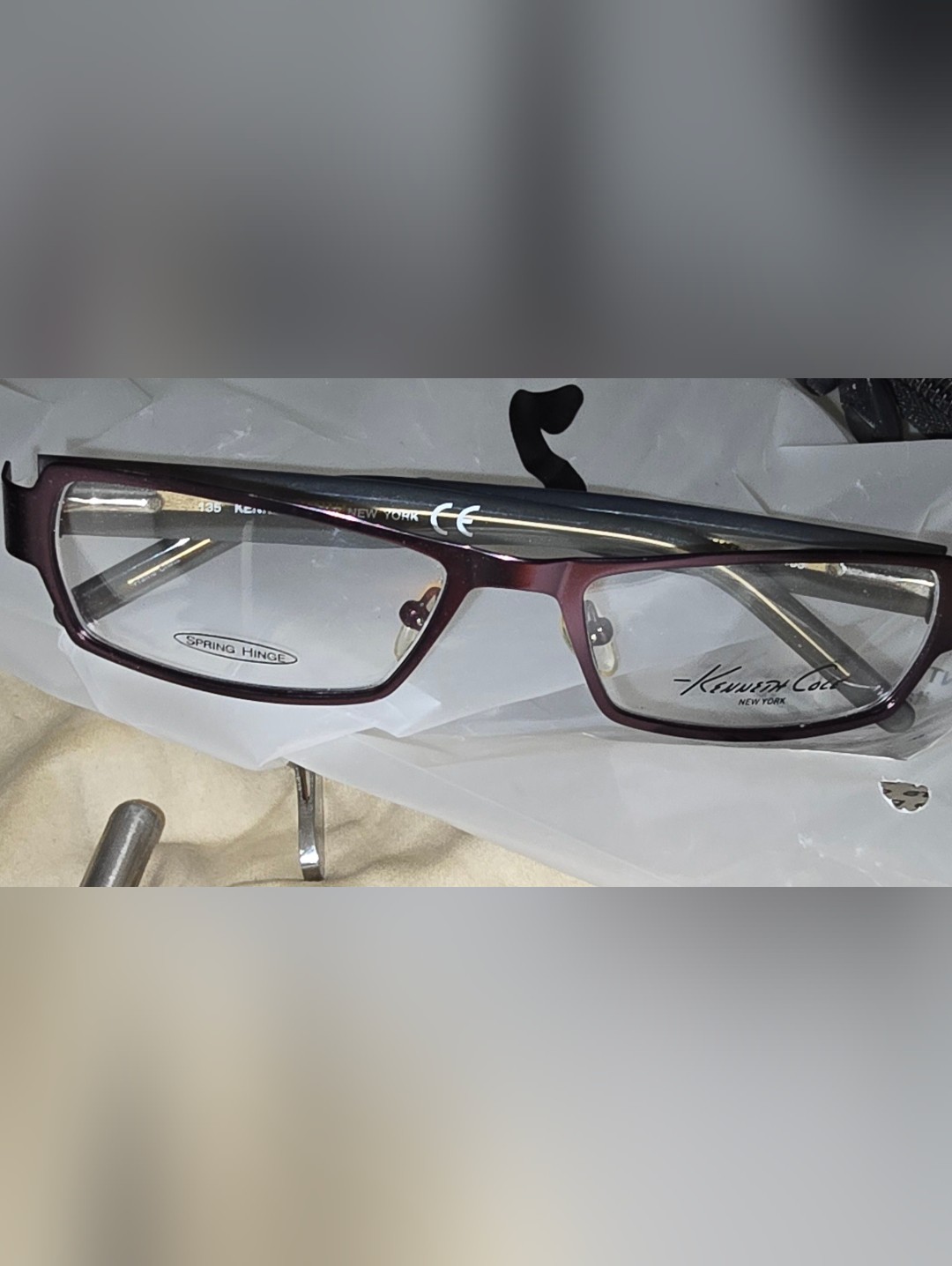 Brand New Purple Checkered Kenneth Cole New York Eyeglasses